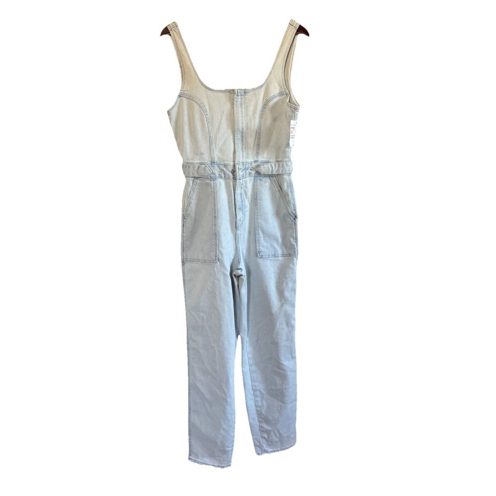 NWT Good American Sleeveless Fit For Success Jumpsuit Denim Size 3 (M) *FLAW - Picture 5 of 16